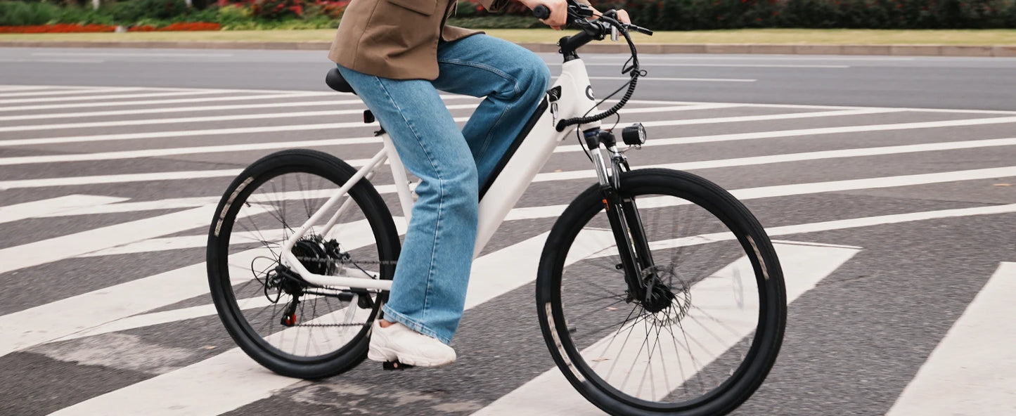 Electric Bike for Adults 26" Step-Through Ebike with 2.1" Tire,Peak 750W Motor Ebikes with 7 Speed Commuter E Bicycle